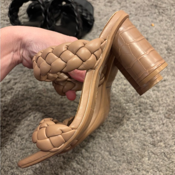 A New Day Women's Double Braided Sandals - Black and Tan - Picture 2 of 10